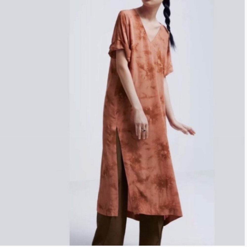 Zara tie dye flowy midi dress XS